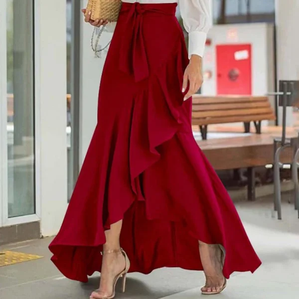 Jyccr Women High Waist Maxi Skirt
