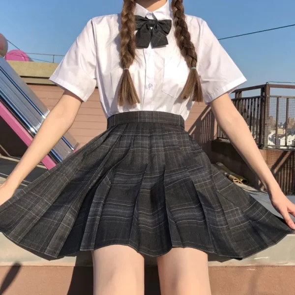School Girl Uniform Jk Plaid Skirt - Image 4