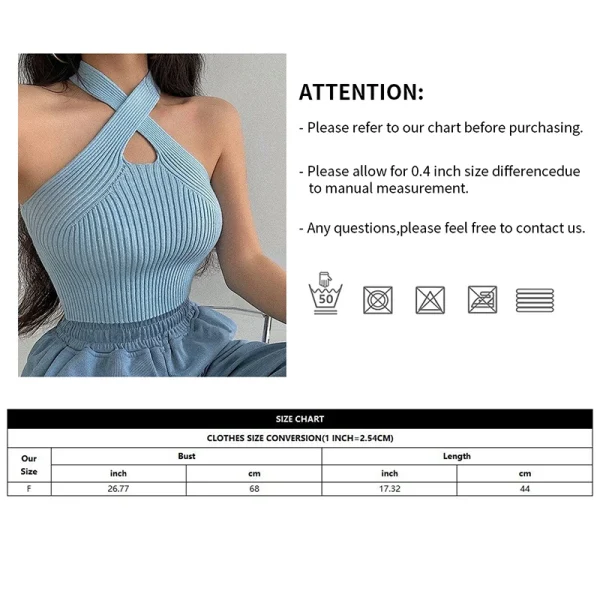 Sexy Cross Vest Crop Tops - Image 6